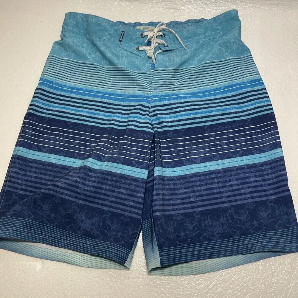 Ocean Coast Swim Trunks Board Shorts Mens XL Blue Stretch Ocean Advantage